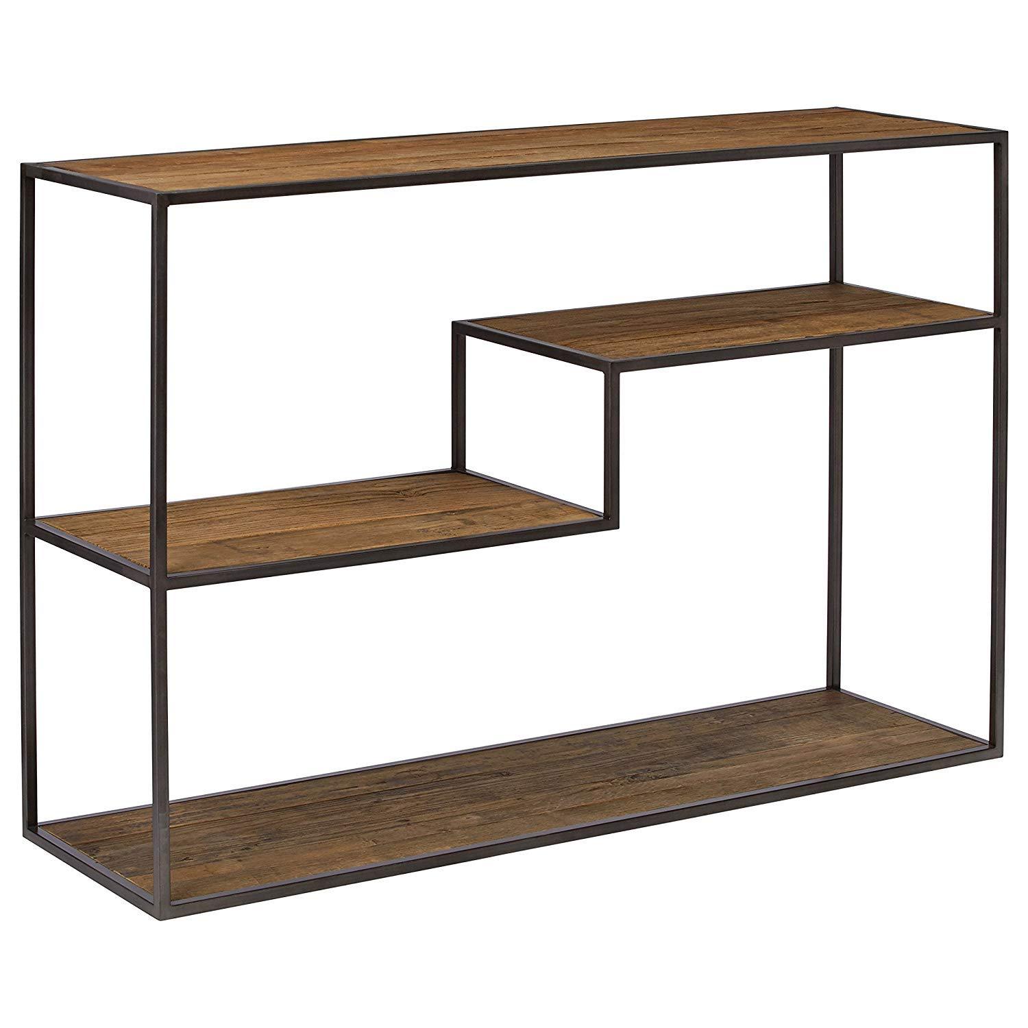 Iron Frame Solid Wood Console Table for Living Room Entrance - Furnishiaa -  -